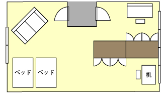 タテ半間仕切り