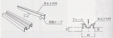 床段差を考慮した下レール